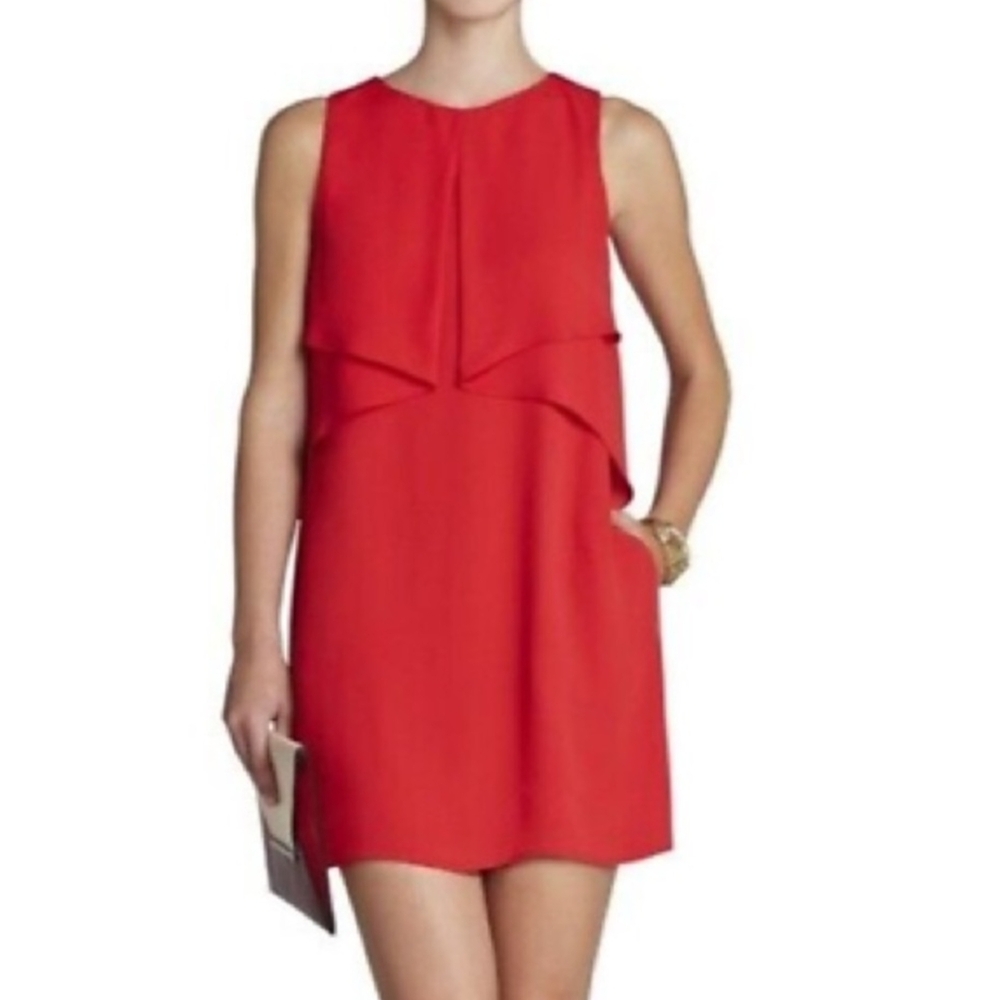 BCBG Max Azria Red Sleeveless Dress